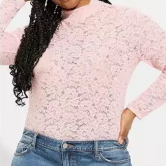 Torrid light puck lace long sleeve mock turtleneck top
Sz 1X - Picture 3 of 8